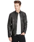 Kenneth Cole Reaction Faux-leather Moto Jacket