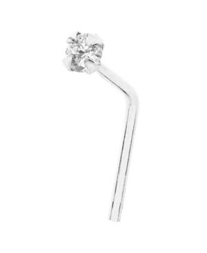 Bodifine 9 Carat White Gold Diamond Accent Nose Stud