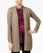 Alfani Metallic Open-front Cardigan, Created For Macy's