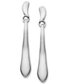 Nambe Mini Wave Drop Earring In Sterling Silver, Created For Macy's