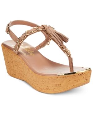 Callisto Tella Tassel Platform Wedge Sandals Women's Shoes