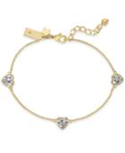 Kate Spade New York Gold-tone Crystal Heart Link Bracelet