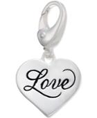 Giani Bernini Love Heart Clip-on Charm In Sterling Silver, Only At Macy's