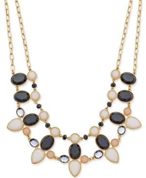 Inc International Concepts Gold-tone Multi-stone And Crystal Collar Necklace, Only At Macy's