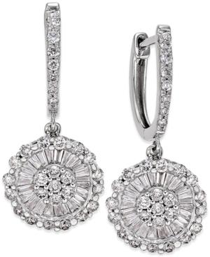 Diamond Daisy Earrings (1-1/4 Ct. T.w.) In 14k White Gold