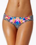 Bar Iii Feather Daze Print Side-tab Cheeky Bikini Bottoms, Only At Macy's Women's Swimsuit