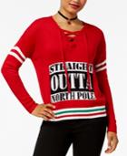 Ultra Flirt Juniors' Straight Outta Holiday Sweater