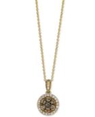 Le Vian Chocolatier Diamond Halo Pendant Necklace (1/2 Ct. T.w.) In 14k Gold