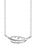 Unwritten Mini Leaf Pendant Necklace In Sterling Silver