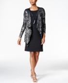 Jessica Howard Metallic Lace Layered-look Dress