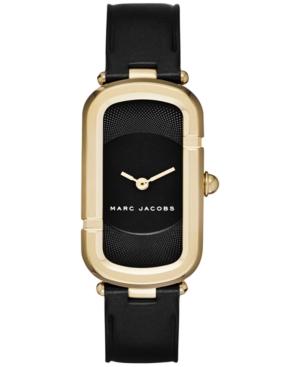 Marc Jacobs Women's North-south Black Leather Strap Watch 23x39mm Mj1484