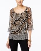 Inc International Concepts Animal-print Top, Only At Macy's