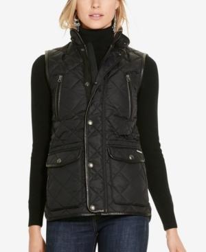 Polo Ralph Lauren Leather-trim Quilted Vest