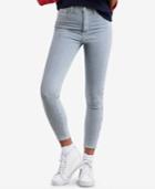 Levi's Pinstriped Skinny Ankle Jeans