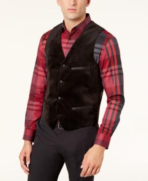 Alfani Men's Velvet Satin-trim Vest, Created For Macy's