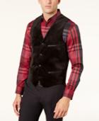 Alfani Men's Velvet Satin-trim Vest, Created For Macy's