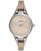 Fossil Women's Georgia Sand Leather Strap Watch 32mm Es2830