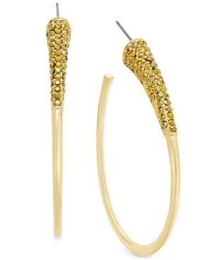 Inc International Concepts Gold-tone Pave Oval Hoop Earrings, Only At Macy's