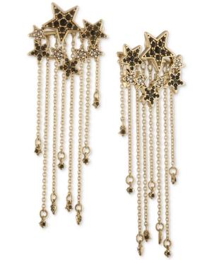 Rachel Rachel Roy Gold-tone Pave Stars & Chain Fringe Drop Earrings