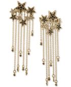 Rachel Rachel Roy Gold-tone Pave Stars & Chain Fringe Drop Earrings