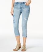 Vanilla Star Juniors' Ripped Cropped Skinny Jeans