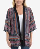 Ny Collection Printed Open-front Kimono