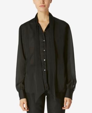 Avec Les Filles Tie-neck Blouse