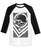 Metal Mulisha Men's Company Graphic-print Logo Raglan-sleeve T-shirt