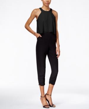 Bar Iii Lace-trim Romper, Only At Macy's
