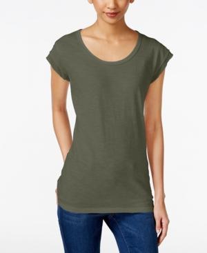 Style & Co. Petite Scoop-neck T-shirt, Only At Macy's