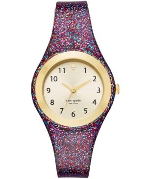 Kate Spade New York Women's Rumsey Multicolored Glitter Silicone Strap Watch 30mm Ksw1223