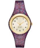 Kate Spade New York Women's Rumsey Multicolored Glitter Silicone Strap Watch 30mm Ksw1223