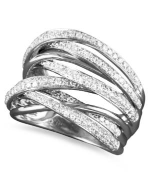 Effy Diamond Diamond Overlap Ring (3/4 Ct. T.w.) In 14k White Gold, Yellow Gold Or Tri Color Gold
