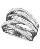 Effy Diamond Diamond Overlap Ring (3/4 Ct. T.w.) In 14k White Gold, Yellow Gold Or Tri Color Gold