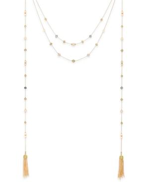 Inc International Concepts Gold-tone Multi-layer Illusion Tassel Necklace, Only At Macy's