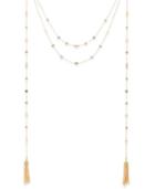 Inc International Concepts Gold-tone Multi-layer Illusion Tassel Necklace, Only At Macy's