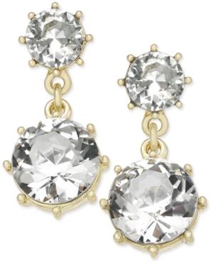 Charter Club Gold-tone Crystal Drop Earrings, Created For Macy's