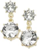 Charter Club Gold-tone Crystal Drop Earrings, Created For Macy's