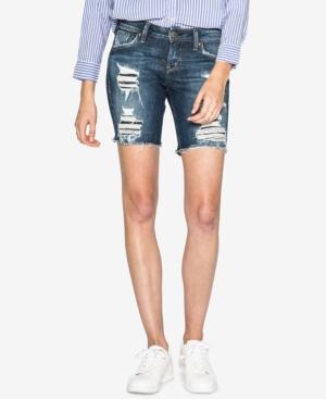 Silver Jeans Co. Ripped Denim Bermuda Shorts