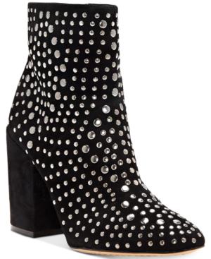 Vince Camuto Drista Studded Block-heel Booties Women's Shoes