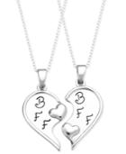 Giani Bernini Sterling Silver Necklace Set, Best Friends Forever Two-piece Pendant Set