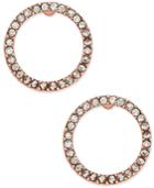 Inc International Concepts Rose Gold-tone Pave Crystal Circle Stud Earrings, Only At Macy's