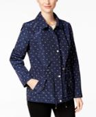 Charter Club Dot-print Utility Jacket, Only At Macy's