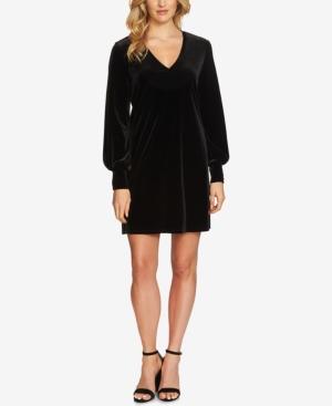 1.state Bishop-sleeve Velvet Dress