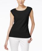 Calvin Klein Cap-sleeve Ribbed Top