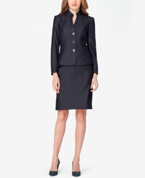 Tahari Asl Petite Denim Skirt Suit