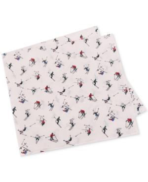 Tommy Hilfiger Men's Conversational Skiing Silk Pocket Square