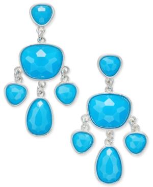 Charter Club Glossy Stone Chandelier Earrings, Created For Macy's