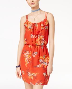 City Studios Juniors' Cross-back Peasant Dress