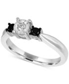 Diamond Ring (1/3 Ct. T.w.) In Sterling Silver